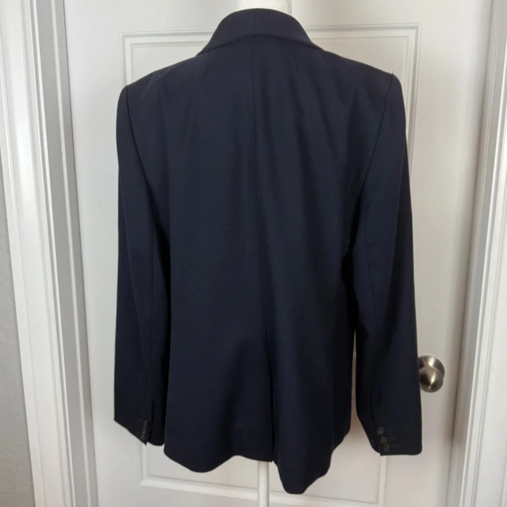 J. Crew Women’s Parke Navy Blue wool one-button blazer size 14 - Picture 5 of 10